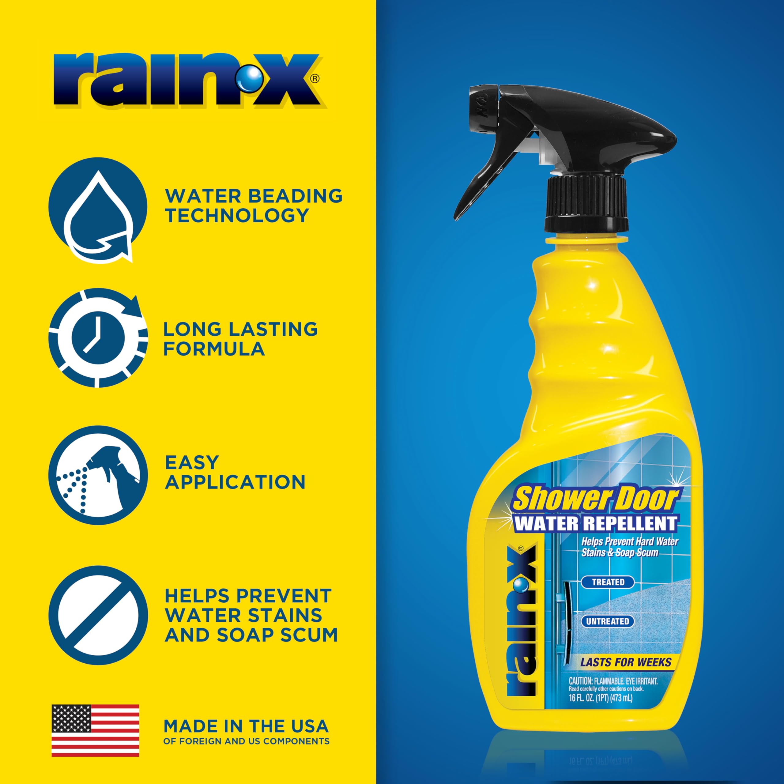 Rain-X 630542 Shower Door Water Repellent, Protects Glass Shower & Doors From Soap Residue And Hard Water Stains Leaving Your Bathroom Beautiful (Pack of 2) - Image 3